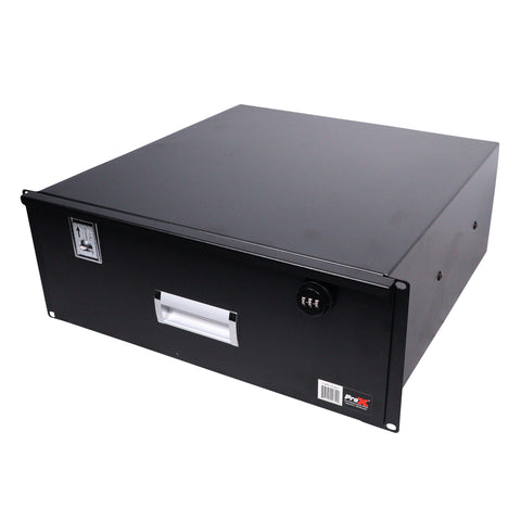 4U Rack Space 18" Depth Rack Mount Drawer for Audio, DJ, and IT Server rack cases.