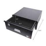 4U Rack Space 18" Depth Rack Mount Drawer for Audio, DJ, and IT Server rack cases.