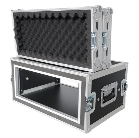 4U Vertical Shockproof Effects Rack 14" Depth Rail to Rail with Handles