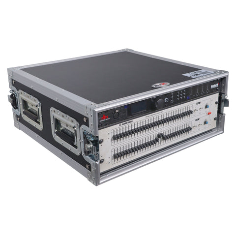 4U Space Amp Rack Mount ATA Style Flight Case 19 In. Depth