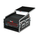 13U Top Mixer 6U Front Rack Combo Flight Case with Removable Sliding Laptop Shelf