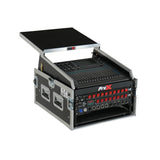13U Top Mixer 6U Front Rack Combo Flight Case with Removable Sliding Laptop Shelf