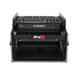 13U Top Mixer 6U Front Rack Combo Flight Case with Removable Sliding Laptop Shelf