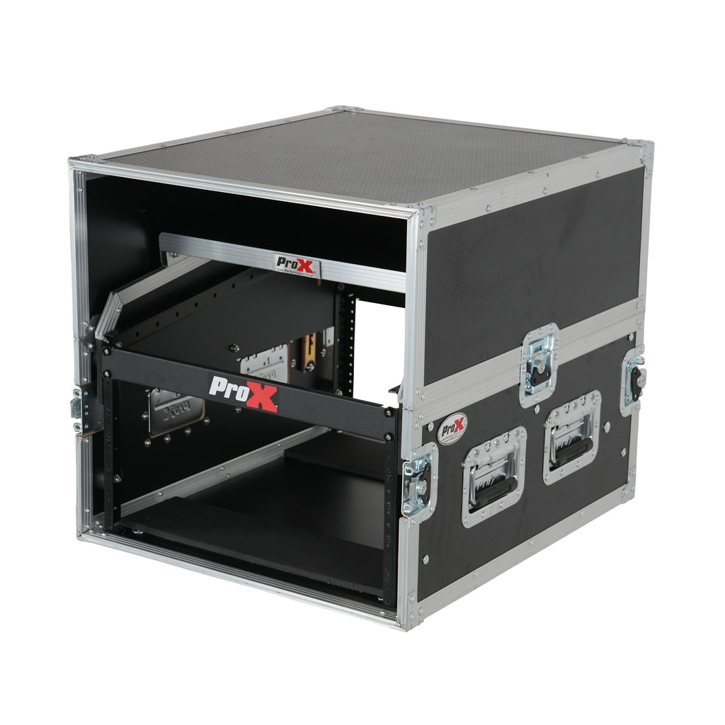 13U Top Mixer 6U Front Rack Combo Flight Case with Removable Sliding Laptop Shelf