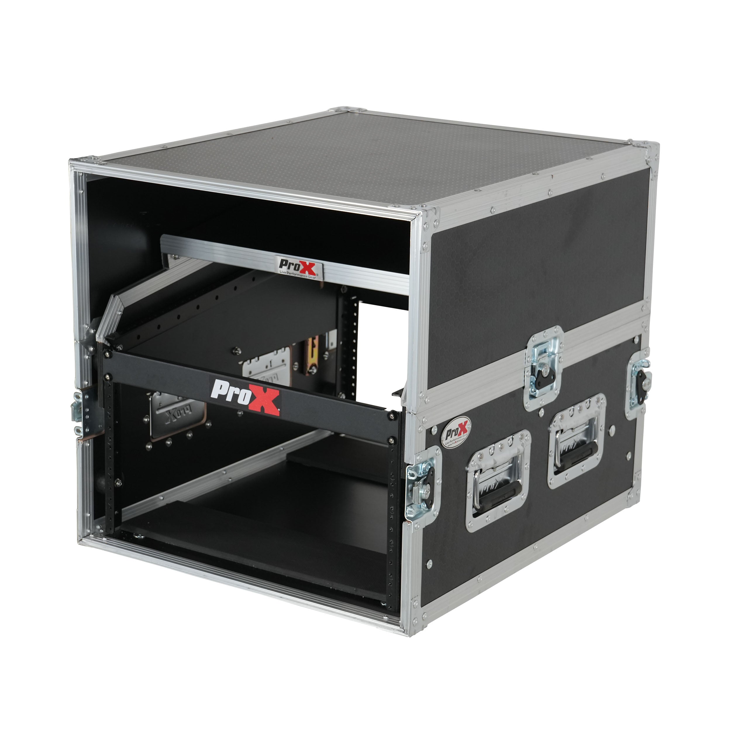 13U Top Mixer 6U Front Rack Combo Flight Case with Removable Sliding Laptop Shelf