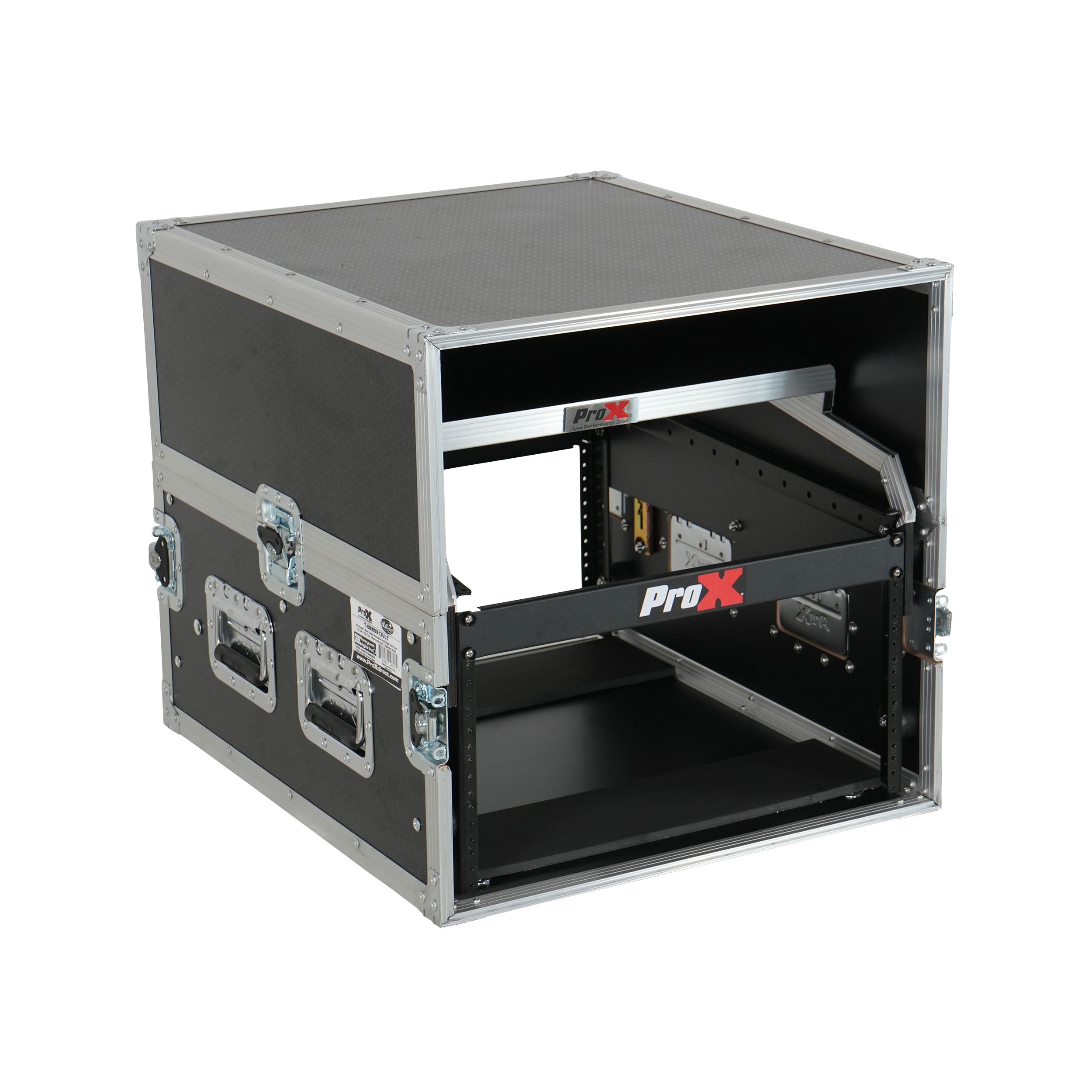 13U Top Mixer 6U Front Rack Combo Flight Case with Removable Sliding Laptop Shelf