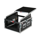13U Top Mixer 6U Front Rack Combo Flight Case with Removable Sliding Laptop Shelf