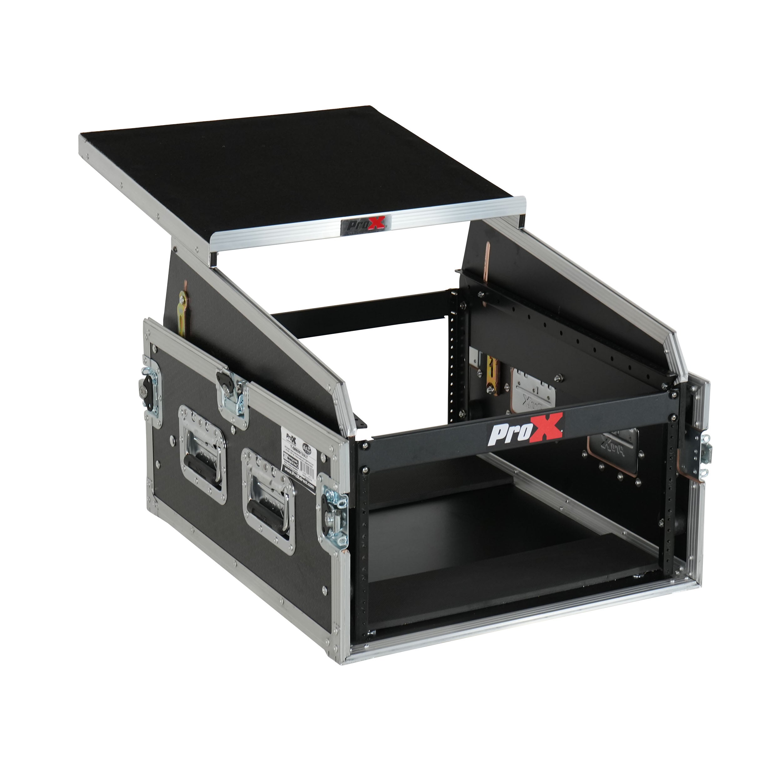 13U Top Mixer 6U Front Rack Combo Flight Case with Removable Sliding Laptop Shelf