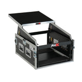 13U Top Mixer 6U Front Rack Combo Flight Case with Removable Sliding Laptop Shelf