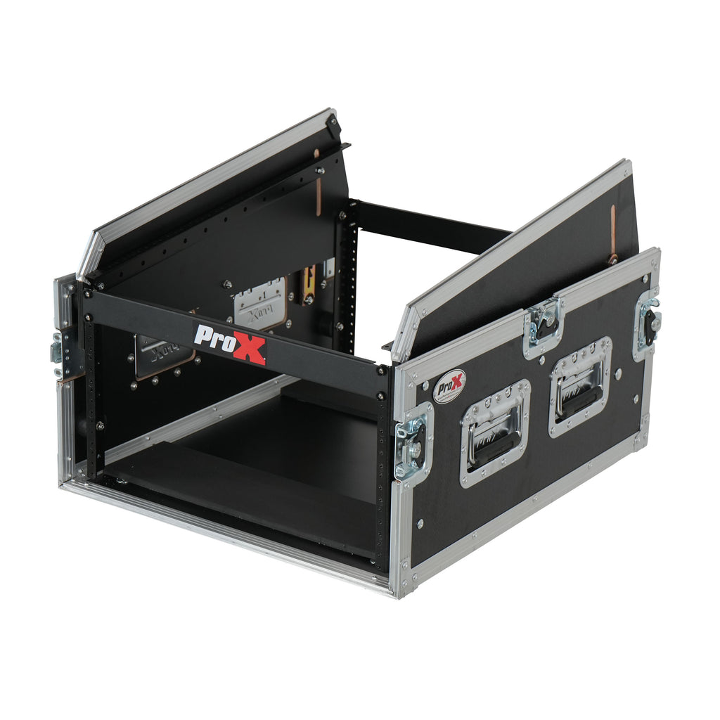 13U Top Mixer 6U Front Rack Combo Flight Case with Removable Sliding Laptop Shelf