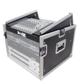 6U Vertical Rack Mount Flight Case with 10U Top for Mixer Combo Amp Rack