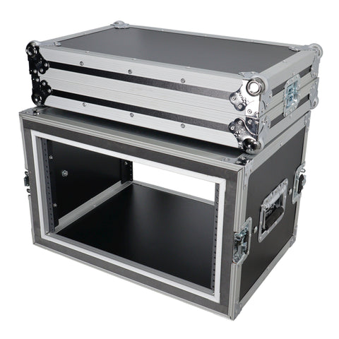 6U Vertical Shockproof Effects Rack 14" Depth Rail to Rail with Handles