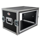6U Vertical Shockproof Effects Rack 14" Depth Rail to Rail with Handles