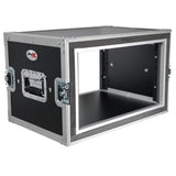 6U Vertical Shockproof Effects Rack 14" Depth Rail to Rail with Handles