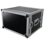 6U Vertical Shockproof Effects Rack 14" Depth Rail to Rail with Handles