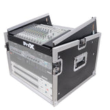 8U Vertical Rack Mount Flight Case with 10U Top for Mixer Combo Amp Rack