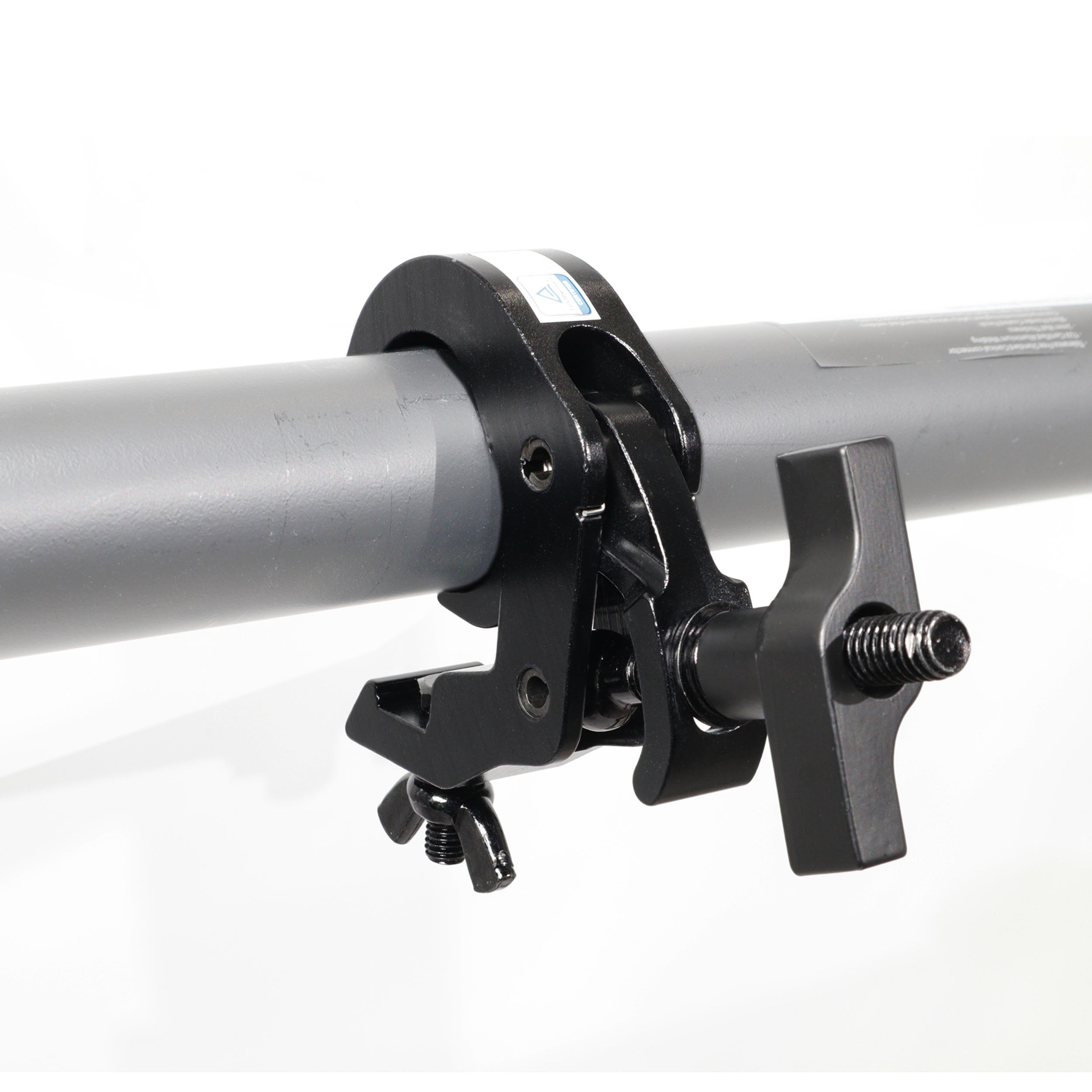 Set of 4 Aluminum Self-Locking M10 Clamp with Big Wing Knob for 2" Truss Tube Capacity 330 lbs. Black Finish