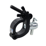 Aluminum Side Entry M10 Clamp with Reversed Elbow Half Conical for 2" Truss Tube Capacity 661 lbs Black Finish