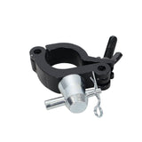Aluminum Side Entry M10 Clamp with Reversed Elbow Half Conical for 2" Truss Tube Capacity 661 lbs Black Finish
