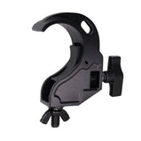 Aluminum Hook Style M10 Clamp with Big Wing Knob for 2" Truss Tube Capacity 45 Lbs. Black Finish