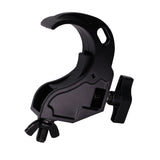 Aluminum Hook Style M10 Clamp with Big Wing Knob for 2" Truss Tube Capacity 45 Lbs. Black Finish