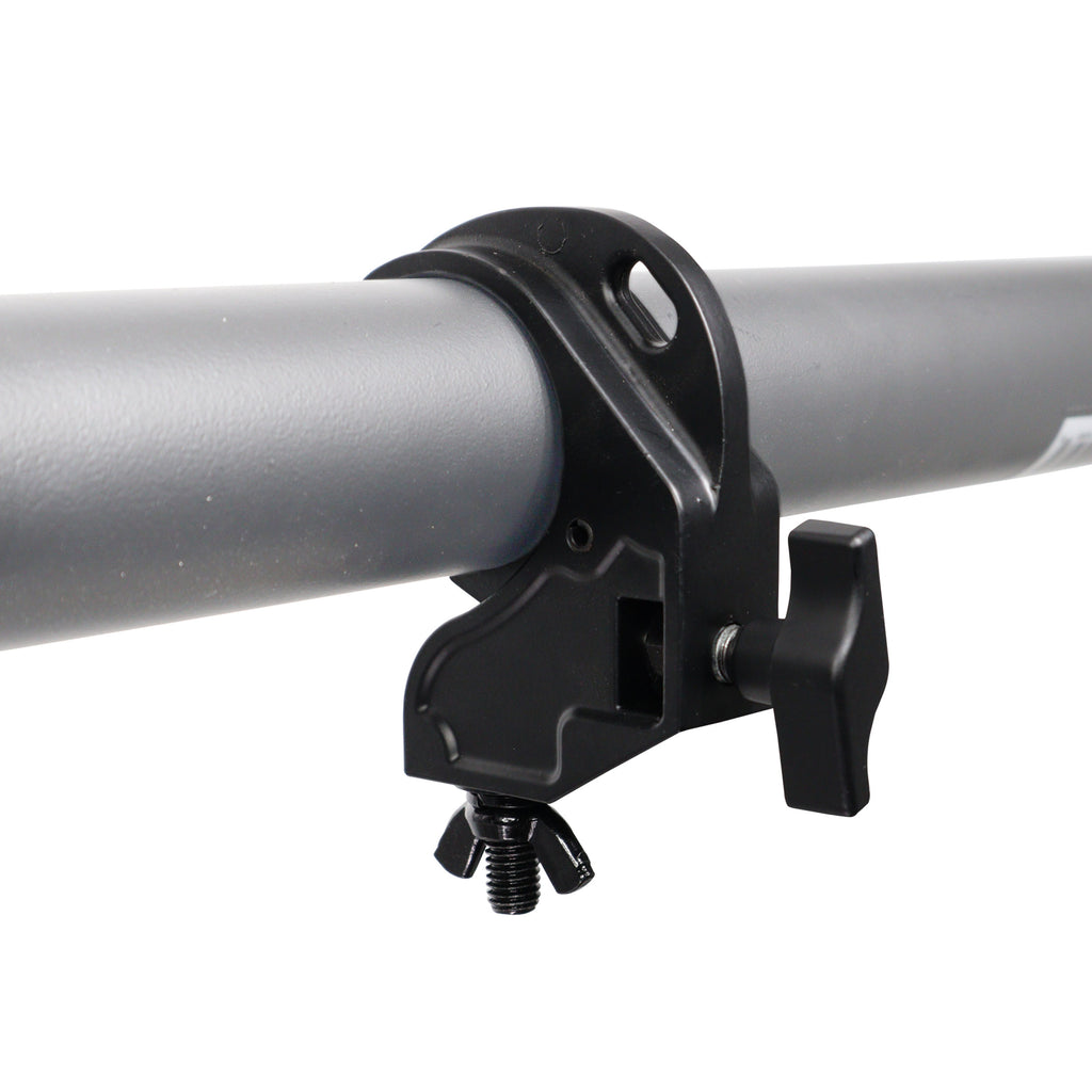 Aluminum Hook Style M10 Clamp with Big Wing Knob for 2" Truss Tube Capacity 45 Lbs. Black Finish
