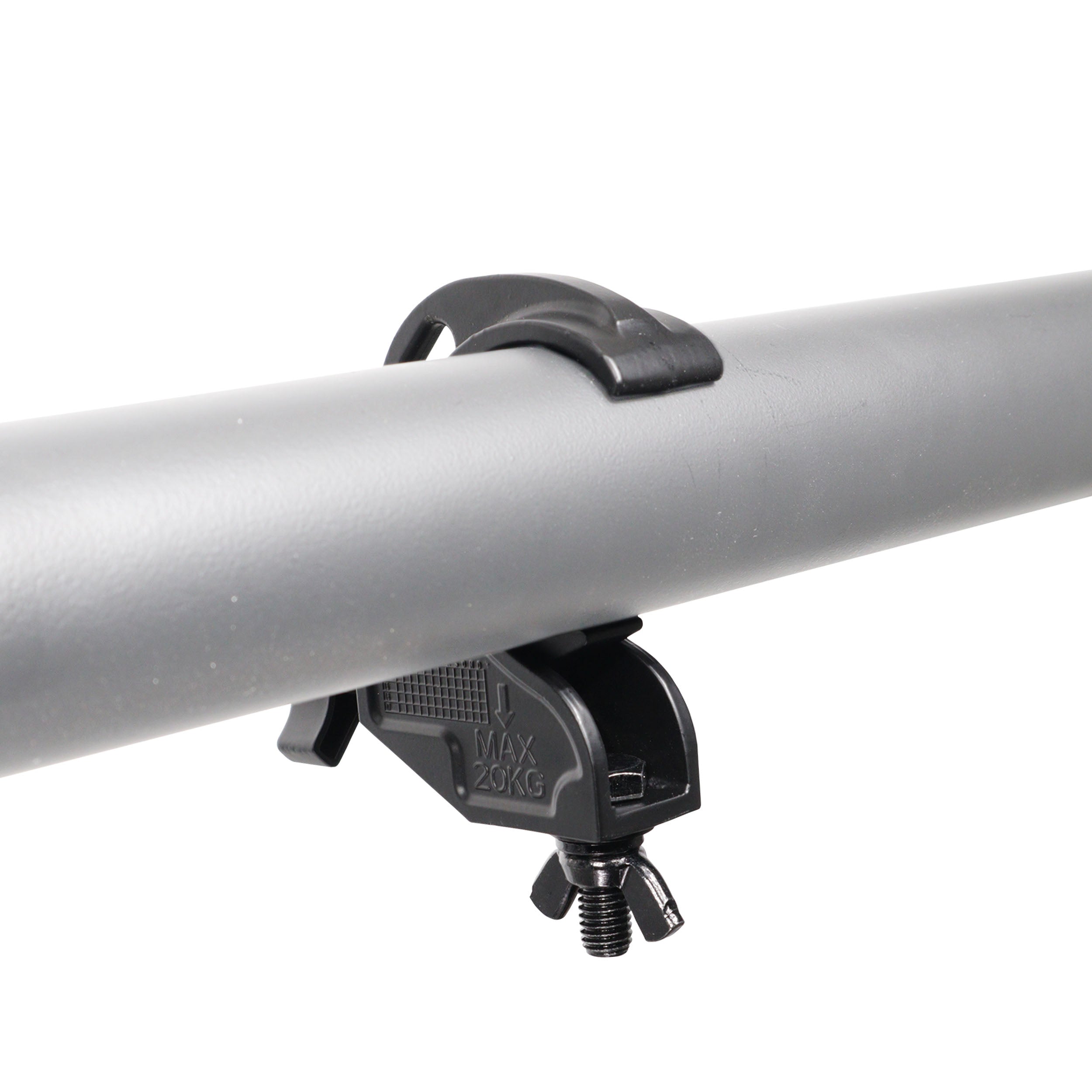 Aluminum Hook Style M10 Clamp with Big Wing Knob for 2" Truss Tube Capacity 45 Lbs. Black Finish
