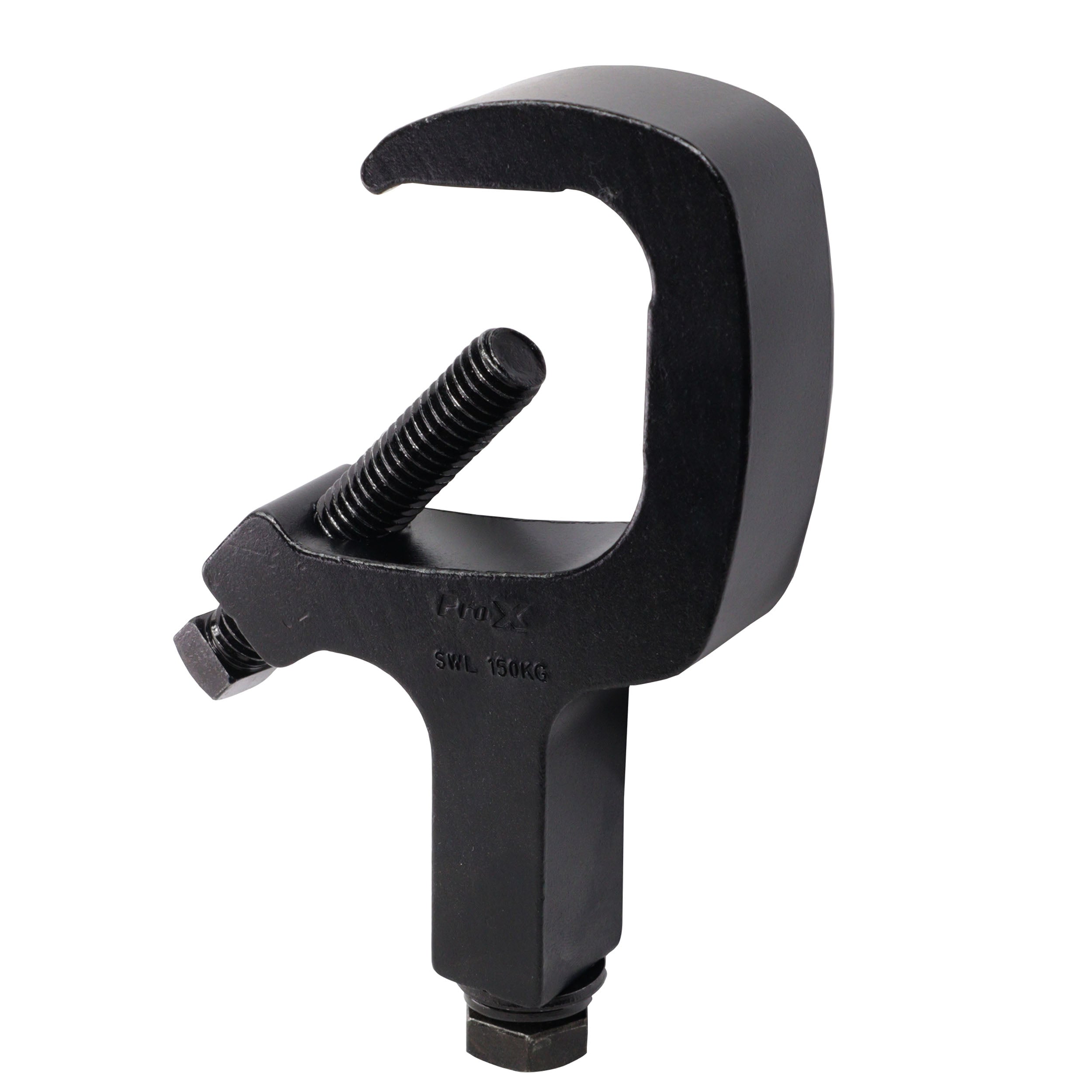 Aluminum C-Clamp for 1.5 to 2" Truss Tube Capacity 330 lbs. Black Finish