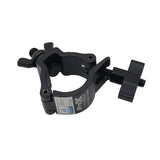 Aluminum Black Mini Clamp Stage Truss Lighting Stand Big Knob fits 1-3/8" to 1-1/2" 35-40mm Tube SWL 165LBS M8 Bolt
