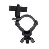 Aluminum Black Mini Clamp Stage Truss Lighting Stand Big Knob fits 1-3/8" to 1-1/2" 35-40mm Tube SWL 165LBS M8 Bolt