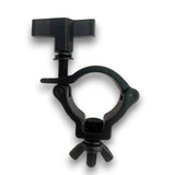 Aluminum Black Mini Clamp Stage Truss Lighting Stand Big Knob fits 1-3/8" to 1-1/2" 35-40mm Tube SWL 165LBS M8 Bolt