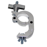 Aluminum Pro Slim Hook Style M10 Clamp with Big Wing Knob for 2" Truss Tube Capacity 330 Lbs.