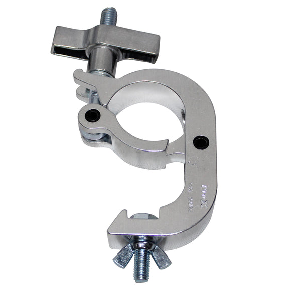 Aluminum Pro Slim Hook Style M10 Clamp with Big Wing Knob for 2" Truss Tube Capacity 330 Lbs.