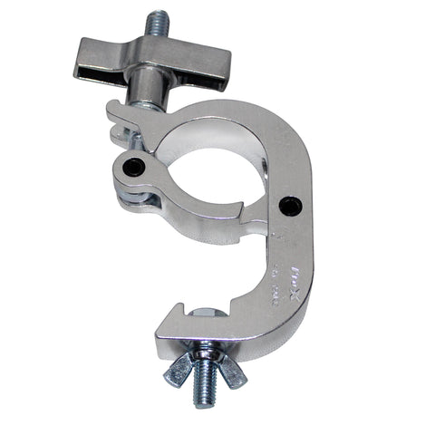 Aluminum Pro Slim Hook Style M10 Clamp with Big Wing Knob for 2" Truss Tube Capacity 330 Lbs.