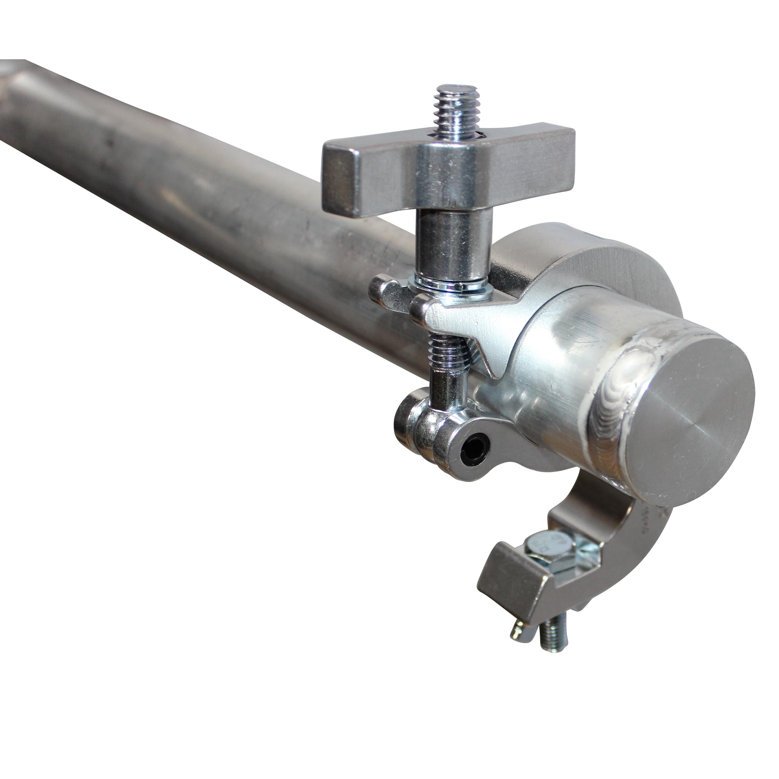Aluminum Pro Slim Hook Style M10 Clamp with Big Wing Knob for 2" Truss Tube Capacity 330 Lbs.