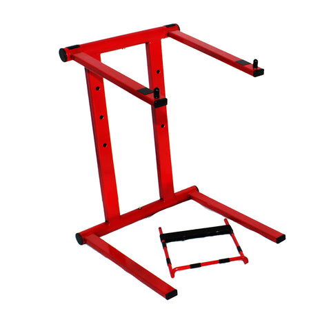 XO DJ Foldable Laptop Stand with Adjustable Shelf & Carrying Bag - RED