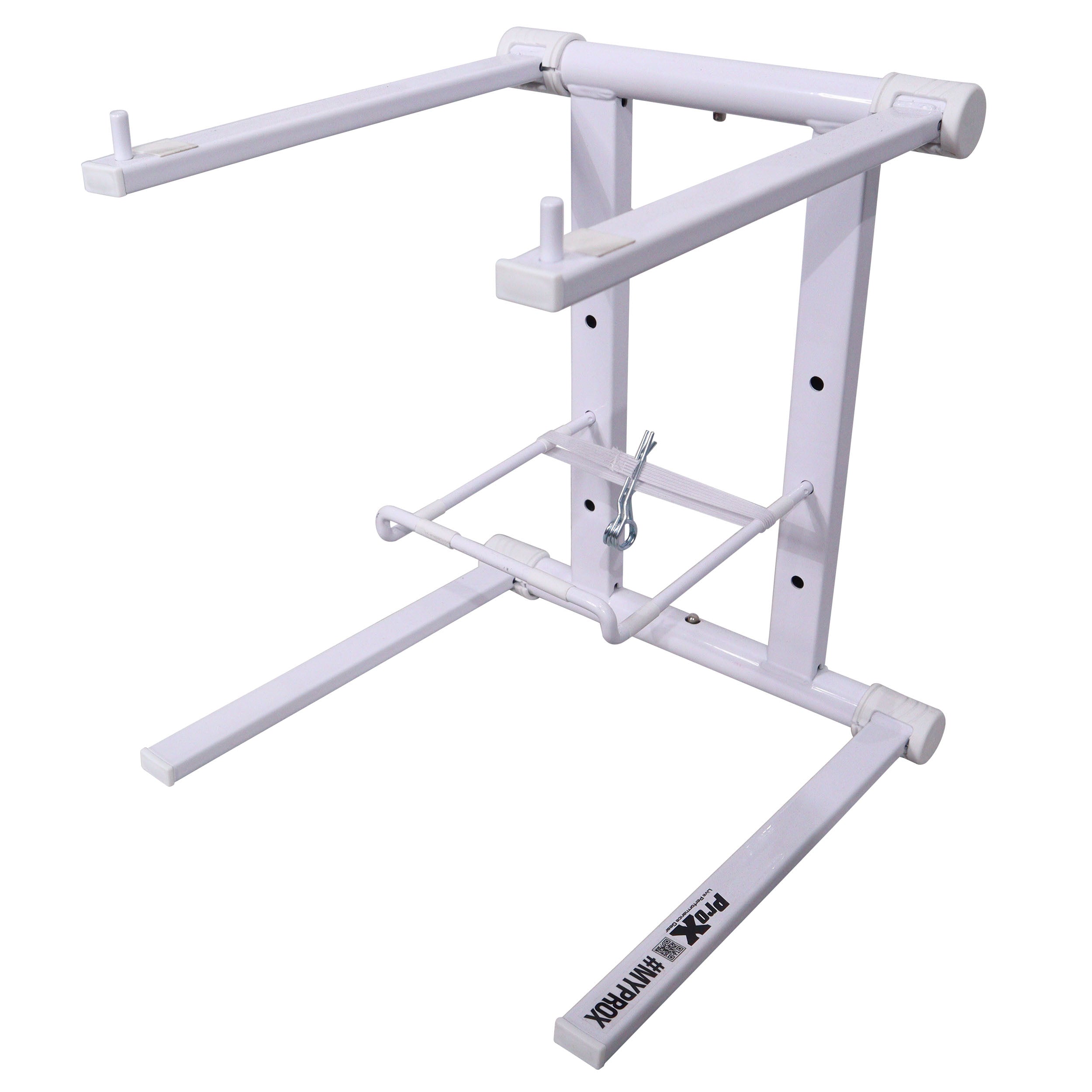 XO DJ Foldable Laptop Stand with Adjustable Shelf & Carrying Bag - WHITE