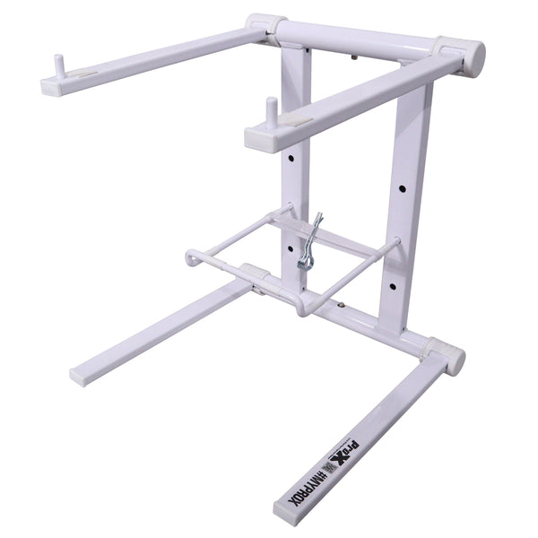 XO DJ Foldable Laptop Stand with Adjustable Shelf & Carrying Bag - WHITE