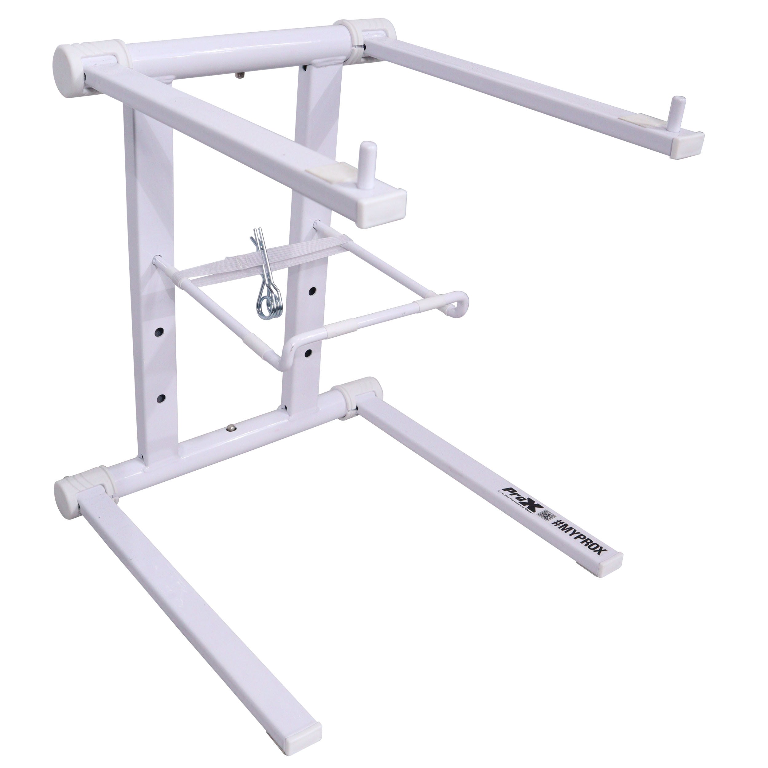 XO DJ Foldable Laptop Stand with Adjustable Shelf & Carrying Bag - WHITE