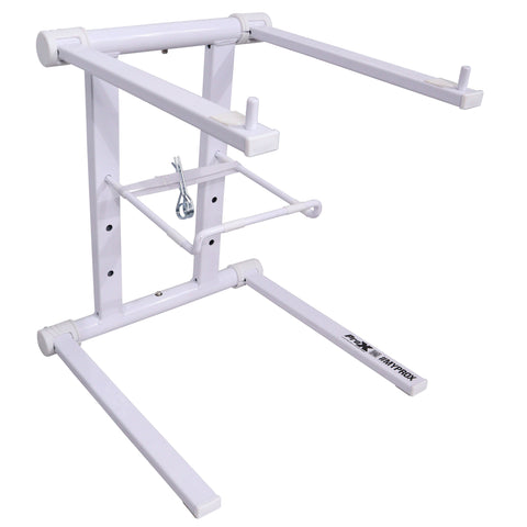 XO DJ Foldable Laptop Stand with Adjustable Shelf & Carrying Bag - WHITE