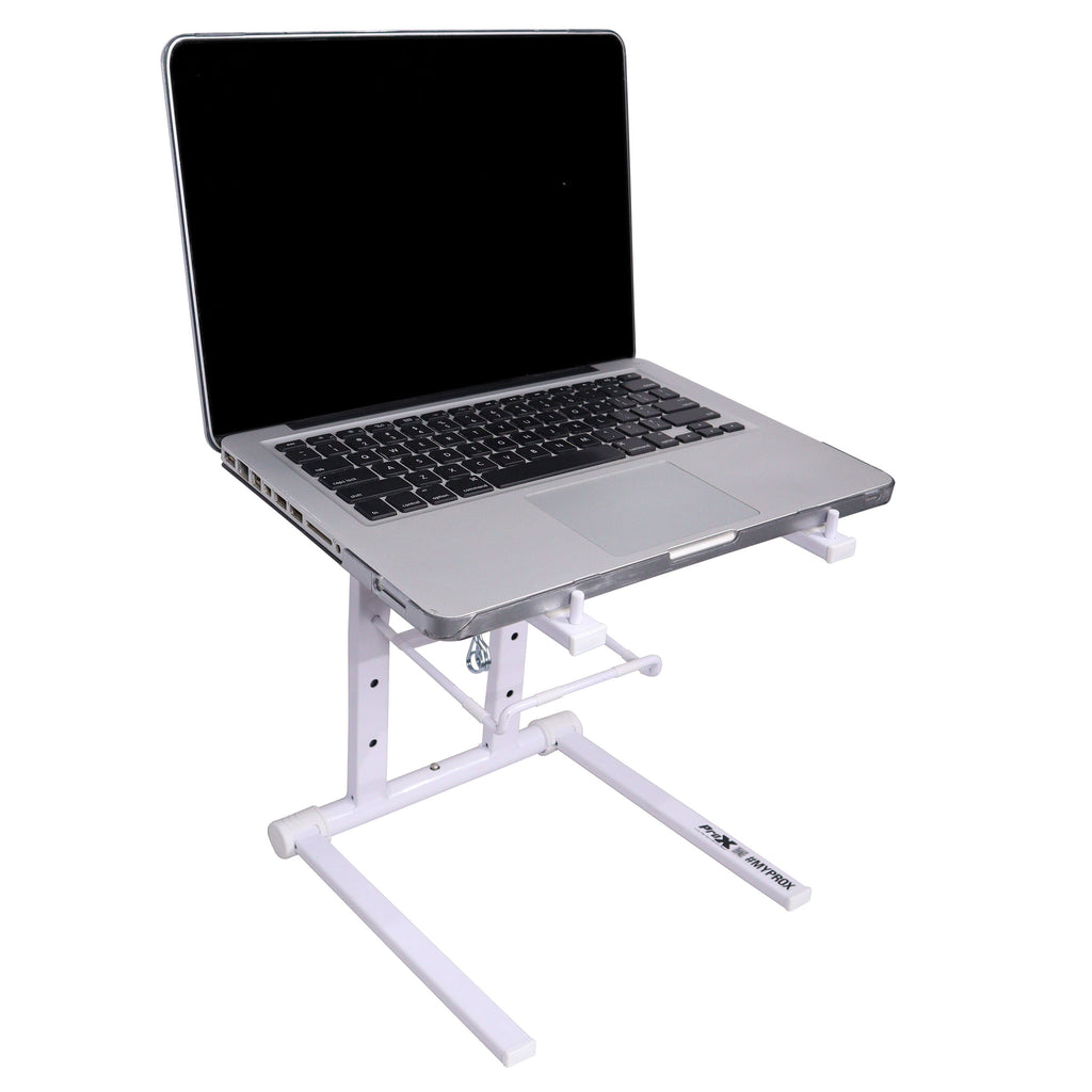 XO DJ Foldable Laptop Stand with Adjustable Shelf & Carrying Bag - WHITE