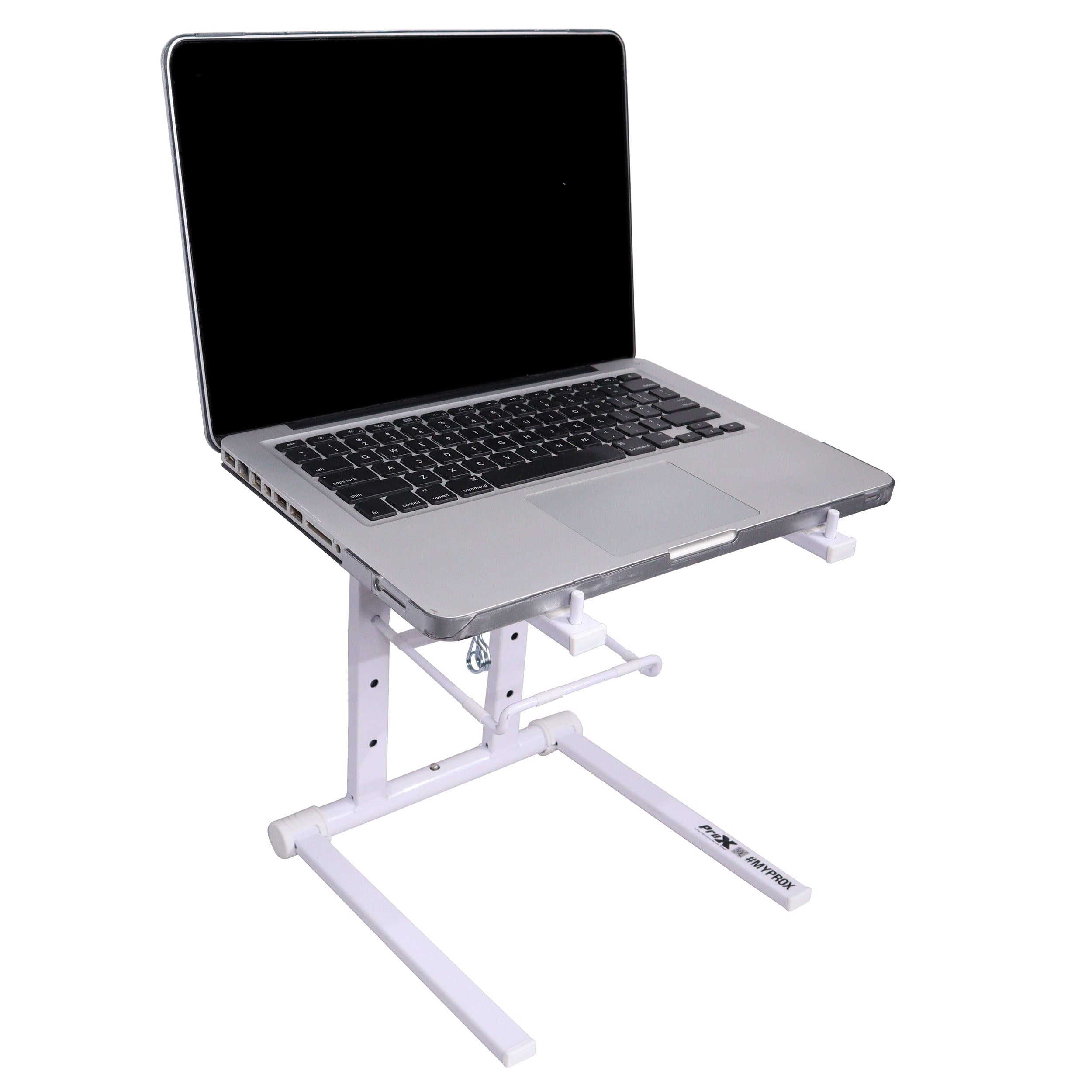 XO DJ Foldable Laptop Stand with Adjustable Shelf & Carrying Bag - WHITE