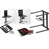 XO DJ Foldable Laptop Stand with Adjustable Shelf & Carrying Bag - BLACK