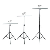 Set of (2) 9 Ft. Lighting Stand Package with T-Bars and Carrying Bag
