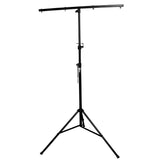 Lightweight Height Adjustable DJ Lighting Stand with Square T-Bar – adjusts up to 9 Ft Height