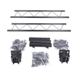 Set of (2) 10 Ft. DJ Stage Lighting Truss Stands System Includes (2) T-Adapters and (2) I-Beam Segments