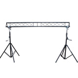 10-Feet Height Adjustable Portable Crank Lighting Stand System with included 2x T-Bars Triangle Truss for 5ft 10ft 15ft Width