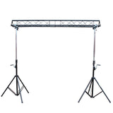 10-Feet Height Adjustable Portable Crank Lighting Stand System with included 2x T-Bars Triangle Truss for 5ft 10ft 15ft Width