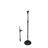 Round Base Microphone Stand W/Boom