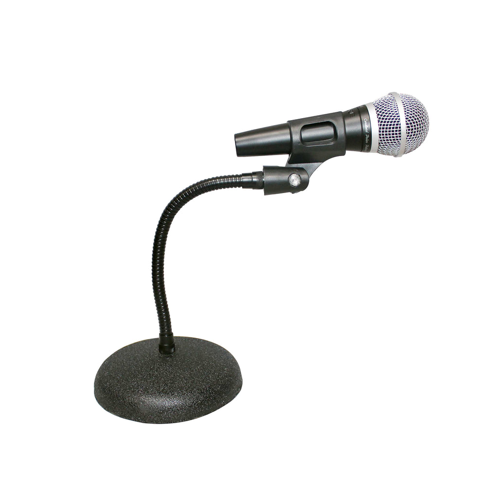 Gooseneck Desktop Microphone Stand With 6" Round Base